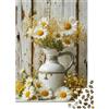 gBvHnKzPsMfWj Vaso di Ceramica Bianca Margherita Puzzle 1000 Pezzi Carta Puzzle per Adulti Fiori Rustici Decorazione Casa Relax Regalo Famiglia 38x26cm/1000pcs