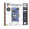 CONNETIX Piastrelle Magnetiche Pista Biglie Galaxy Pack, 61 Pezzi | Crea piste biglie magnetiche scintillanti a tema spazio con sfere luminose, piastrelle glitter e tubi. Dai 3+ anni.