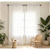 YUANWAN Tende Trasparenti Leggero e Traspirante 170x98cm Bianco | Tende Finestra In Voile Tende Leggere A Caduta Leggero E Traspirante Adatteper Porte Balcone Soggiorno Camera Da Letto
