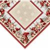 Vionara Home Centrotavola Quadrata Natalizia in tessuto Gobelin Piazzato, Tovaglietta con motivo natale, Decorazioni Natalizie per Tavola, 100% Made in Italy (Gnomo Rosso, Centrotavola 90 x 90 cm)
