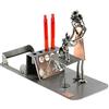 Steelman24 I Omini di Viti Veterinario, Organizer da Scrivania I Idee Regalo Originale I Soprammobili in Metallo I Modellino