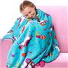 GirlZone Regalo Ragazza -Coperta Pile Unicorno per Bambina, Copertina Kawaii Morbida e Calda - Azzurra Ideale per la Camera da Letto Regali Bimba
