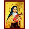 Generic Icona di Santa Teresa di Lisieux, icona greco-ortodossa cattolica di Santa Teresa arte bizantina appesa alla parete icona su placca di legno decorazione regalo 15 x 21 cm
