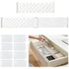 Naruide Divisori per Cassetti, Separatori per Cassetti, Divisori Cassetti, Organizer Cassetti Bagno, Divisori per Cassetti in Plastica con Texture Diamante, Lunghezza Regolabile, Installazione Senza Attrezzi