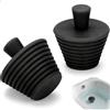 Cloxtralon Set di 2 tappi universali in silicone per lavello della cucina, vasca da bagno, lavabo e bidet, colore: nero