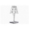 GOLDEN HILL Lampada da Tavolo LED in Cristallo, USB Ricaricabile, 9x25 cm | 20 LED, 3 Intensità Dimmerabile, Touch Control, Design Trasparente, Senza Fili