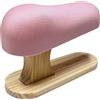 DE-LIANG Asse da stiro piccola, in cotone imbottito con base in legno massello, asse da stiro con varie superfici di pressatura per lisciare cuciture curve, colletti da stiro, polsini, cuciture curve, rosa