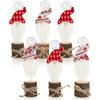 com-four® 6x Portacarte, clip per menù, cartellini con nome | segnaposto e foto - Tavola natalizia e porta biglietti di auguri in legno