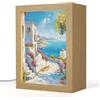 OnlyWow© Lampada LED [template] 15x20 cm Abat Jour Da Comodino Luce Notturna Desk Lamp Tavolo Night Light Bedroom Bajour Paesaggio - Fiori - Natura - Estate