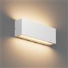 Klighten Applique Su Giù Esterno/Interno, 24W 1800 Lumen 3000K, Bianco | Alluminio Lampada da parete Moderna, LED Applique da Esterni IP65 per soggiorno giardino corridoio cortile