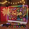 Lustaled Lavagnetta Luminosa per Disegnare Ricaricabile 35x25CM | 7+3 Modalità Luce, Luminosità Regolabile, 12 Pennarelli,Tavoletta Luminosa,Casa, Caffè, Ufficio, Compleanno
