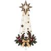Generic Presepe illuminato da parete, decorazione natalizia a forma di stella | Ghirlanda di perline a LED con luci bianche calde, 39.37 in / 100 cm, sagoma della sacra famiglia, da appendere alla parete