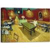 LuxHomeDecor Vincent Van Gogh Il Caffè di Notte Quadro su Tela con Telaio in Legno Stampa con Pennellate Effetto Dipinto e Texture in Rilievo - 100x75 cm