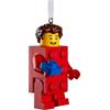 Hallmark LEGO Brick Suit Boy Minifigure Ornamento, Decorazione per albero, da collezione, Rosso
