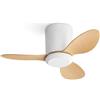 Generico Ventilatore da Soffitto 63 cm Senza Luce, Motore DC e Telecomando | 6 velocità, timer 1/2/4 ore e rotazione reversibile, design compatto per camera da letto, cucina, studio e piccoli ambienti