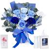 Hanavery Bouquet di Rose Stabilizzate con Vaso, Rosa Eterna, Regalo Donna Compleanno | Mazzo di fiori stabilizzati per Mamma o Moglie, Idee regalo per Compleanno, Anniversario, San Valentino, Festa della Mamma