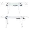 CORIBI® Stendibiancheria XXL Plus estensibile da 185 a 250 cm - 30 m di estensione - Asciugatrice grande capacità con ali alte e 2 portacalzini