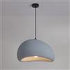B·LED BARCELONA LED Lampada a sospensione Wabi Sabi 08 Grigio. Design con finitura testurizzata, attacco E27 Ø 30 cm. Stile Giapponese, Minimalismo Giapponese Naturale - Illuminazione Wabi Sabi per Soffitto di Soggiorno