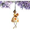 Hravox Vintage Whimsical Dancing Lady Hanging Decor, Ciondoli Dama Danzant | Decorazione D'Arte Vintage Lady, Folk‑Art Wind‑Swaying Figurine Decor Per Portico, Patio, Finestra, Balcone, Giardino, Deck