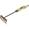 Spear & Jackson 4050NB Mini rastrello, acciaio al carbonio e frassino | Per coltivare, diserbare e lavorare in aiuole rialzate; gamma Elements