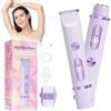Oskuglin Rasoio Tagliacapelli 2-in-1, senza fili, IPX7, asciutto e umido (Viola) | Ladyshaver senza fili, IPX6, batteria integrata 400mAh, ricarica circa 2H