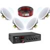 SPECIAL KIT IMPIANTO AUDIO FILODIFFUSIONE DA INCASSO 100V amplificatore + 4 casse + 100 mt