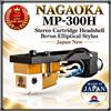 NAGAOKA MP-300H Stereo Cartuccia Headshell Boro Stilo Ellittico Giappone Nuovo