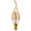 Eglo E14 LED dimmerabile, lampadina dorata vintage, forma di candela | illuminazione retrò, 4 Watt (equivalente 28 Watt), 300 Lumen, luce bianco caldo, 1700k, lampadina Edison CF35, Ø 3,5 cm
