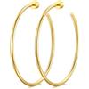 GoldChic Orecchini Cerchio Donna Semplici, Leggeri e Comodi Larghezza 2 mm | Leggeri e Ipoallergenici, Argento/Oro/Oro Rosa/Nero, 15 mm/20 mm/30 mm/40 mm/50 mm/60 mm/70 mm/80 mm/90 mm/100 mm
