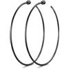 GoldChic Orecchini Cerchio Donna Semplici, Leggeri e Comodi Larghezza 2 mm | Leggeri e Ipoallergenici, Argento/Oro/Oro Rosa/Nero, 15 mm/20 mm/30 mm/40 mm/50 mm/60 mm/70 mm/80 mm/90 mm/100 mm