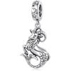 ROMANTICWORK Argento Sterling 925 koala/maialino/gatto/colibrari/bovino/manzo/leone/volpe/scimmia/teschio/tigre/panda rosso per braccialetti animali gioielli da donna