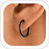 U7 Orecchini Uomo Donna Cerchio Piccolo Acciaio Inossidabile Dia. 7-16mm | Orecchini Cerchio Huggie Diametro 7/8/9/10/12/14/16mm; Acciaio Chirugico Anallergico Argento/Oro/Nero; Regalo per Uomo Donna