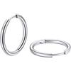 Bandmax Orecchini Donna a Cerchio Acciaio Inossidabile Oro/Nero/Argento | Orecchini a Cerchio Uomo Donna Piccoli Leggeri e Ipoallergenici, a Perno Sottile, Gioielli Minimalisti da 8/10/12/14/16 mm