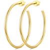 GoldChic Orecchini Cerchio Donna Semplici, Leggeri e Comodi Larghezza 2 mm | Leggeri e Ipoallergenici, Argento/Oro/Oro Rosa/Nero, 15 mm/20 mm/30 mm/40 mm/50 mm/60 mm/70 mm/80 mm/90 mm/100 mm