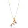 GV GIOIELLI DI VALENZA Collana Oro Rosa 18k Ciondolo Trilogy Diamanti