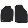 Alpha-Tex Produktions- und Handels GmbH Tappetini adatti per Opel Tigra Twintop Tipo X04 (Costruzione 2004-2009), Hit nero | 2 pz. | Bordo grigio | 4x chiusura a scatto