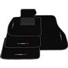 Generico Tappetini compatibili con BMW Serie 2 U06 Active Tourer 2022-2025, ricamo bandiera Italia, kit tappetini auto personalizzati, set tappeti in moquette, tappeto auto