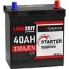 LANGZEIT Batterien LANGZEIT batteria auto 40Ah 12V ASIA avviamento sostituito 35Ah 36Ah 38Ah | Polo positivo a destra starter automobili