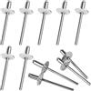 SHBAOCH Rivetti ciechi in alluminio con flangia grande (4 x 8 mm)