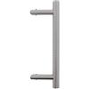 QPlus24 Maniglia per porta esterna, in acciaio inox, per porta di casa, 1 pezzo, guarnizione per porta di casa, con materiale di fissaggio (finitura: a puntini obliqui, lunghezza = 400 mm, larghezza =