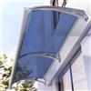 KDDFN Tettoia per Porta per Esterno, Copertura in Policarbonato da 2,5mm,Tenda da Veranda Pensilina,Pensilina Copriporta,Tendone per Finestra,Trasparente/Grigio/Marrone/Blu (100x220cm/39x87,Blue)