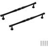 FEEIMOL 2 Pezzi Maniglie per Mobili Maniglie per Armadio Cucina Maniglia per Porta Maniglia Cassetto Manopole Armadietti Tirare Nero 192mm
