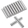 QUARKZMAN 50 Pcs 4mm x 20mm Pioli per Ripiani Elementi di Fissaggio Argento | Puntelli Regolabili per Ripiani, Acciaio Inossidabile, 0.15 x 0.78 Pollice, Puntelli per Ripiani