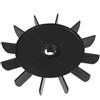TARONIX Pala della ventola del motore 1 Pz 100x12mm/116x14mm/142x18mm Bianco/Nero Plastica Rotonda Albero di Ricambio 12 Girante ventola di raffreddamento del motore a palette(142x18mm Black)