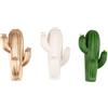 MINAOLULUS 3 Pezzi Gancio Adesivo a Cactus in Resina, Installazione senza Fori | Appendiabiti da Parete Adesivi, per Asciugamani e Grembiuli, Ingresso e Sopra Porta, Montaggio Rapido Colore Casuale