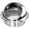 Generico Griglia rotonda ventilazione murale inox 201 con rete protettiva | Cuffia ventilazione scarico inox 304 rinforzata, uscita aria rotonda esterna per appartamenti e ville(50mm)
