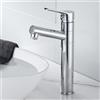 LAKKOAKOAA Rubinetto Lavabo Rubinetto Bagno Alto Con Doccetta Estraibile E Due Modalità Di Flusso D'acqua, Stile Moderno Ottone Monocomando Miscelatore Bagno, Miscelatore Lavabo, Cromo