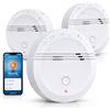 KERUI Rilevatore d'acqua Wi-Fi con Controllo del Volume a 3 Livelli e Silenzioso | 95dB 75dB Silenzioso Sensore dell'acqua, App Smart Life, per Cantina e Cucina Bagno (2,4G)