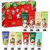 BIVYAX 10 Pezzi Mini Crema Mani Natale 20g, Set Regalo con Confezione e Motivi Natalizi, Trattamento Intensivo Nutriente per Pelli Secche e Screpolate, per Uomo e Donna, Formula Leggera e Non Unta