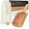 Wilhelm Sell® Spazzola per capelli in bambù con setole naturali | Spazzola sostenibile per donna - uomo e bambino - Massaggia la cute per capelli sani e luminosi